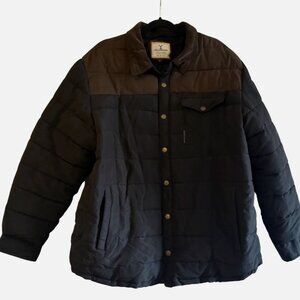 Yellowstone Men’s Barn Quilted Shirt Coat Size XL Navy Blue heavy duty cotton
